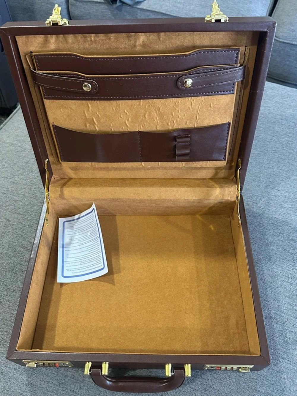 Travis Scott Utopia Brown Leather Briefcase